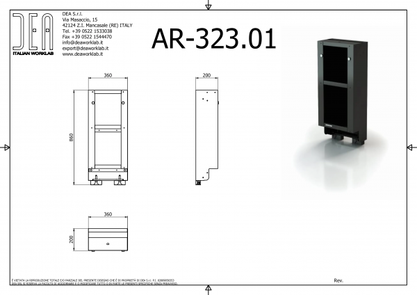 DEA AR-323.01 Задняя закрывающая панель, серия 90