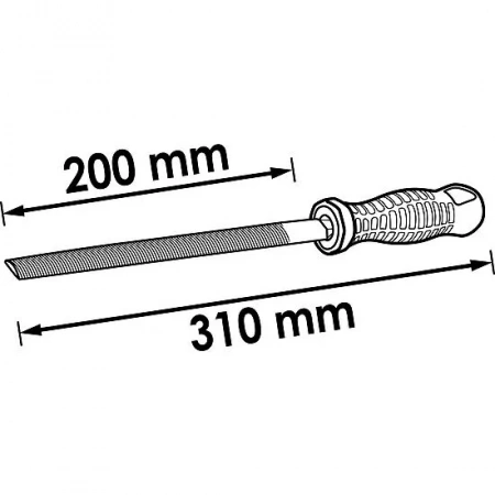 Vigor V1790 Напильник полукруглый, длина 200 мм
