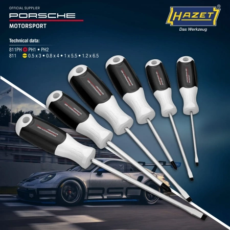 Набор Porsche Motorsport отверток 6шт. Hazet 811/6-PD
