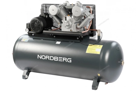 Компрессор поршневой с ременной передачей 380В, ресив. 500л, 1400л/мин NORDBERG NCP500/1400