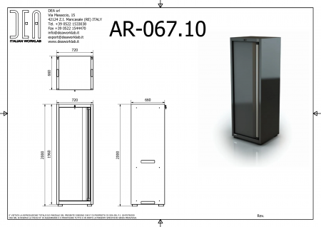 DEA AR-067.11 Шкаф с одной дверью (левое открывание), серия 200