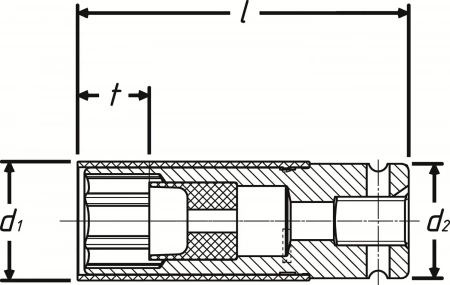 Hazet 903SLG-19 1/2" Ударная головка Внешний шестигранный профиль 19 мм