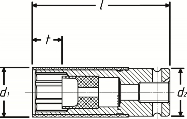 Hazet 903SLG-15 1/2" Ударная головка Внешний шестигранный профиль 15 мм