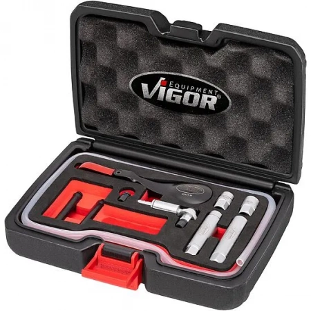 Vigor V7471 Набор для прокачки тормозов, 11 штук