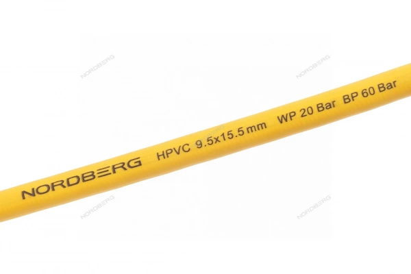 Шланг воздушный на катушке гибридный ПВХ диам. 9,5х15,5мм, 15+1м NORDBERG HR1015HPVC