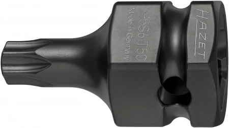 Hazet 995S6-T50 1/2" 24 мм Внешний шестигранник Ударная торцевая головка-бита Внутренний профиль TORX®