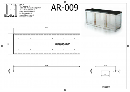 DEA AR-009 Столешница для 3 модулей