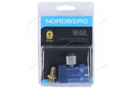 Муфта быстросъемная R134a низкое давление, синяя NORDBERG NFA8L