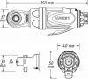 Минитрещотка пневматическая, посадочный квадрат 1/4" Hazet 9020P-2