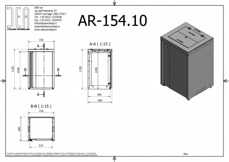 DEA AR-154.11 Одинарный экологический модуль с верхней дверцей, серия 110