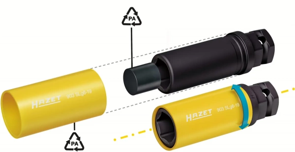 Hazet 903SLG6-19 1/2" 24 мм Внешний шестигранник Ударная головка Внешний шестигранный профиль