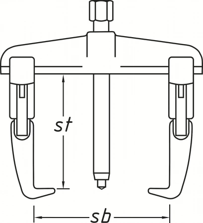 Hazet 1792-1 Экстрактор для вентиляторов, 2-захватный, регулируемый
